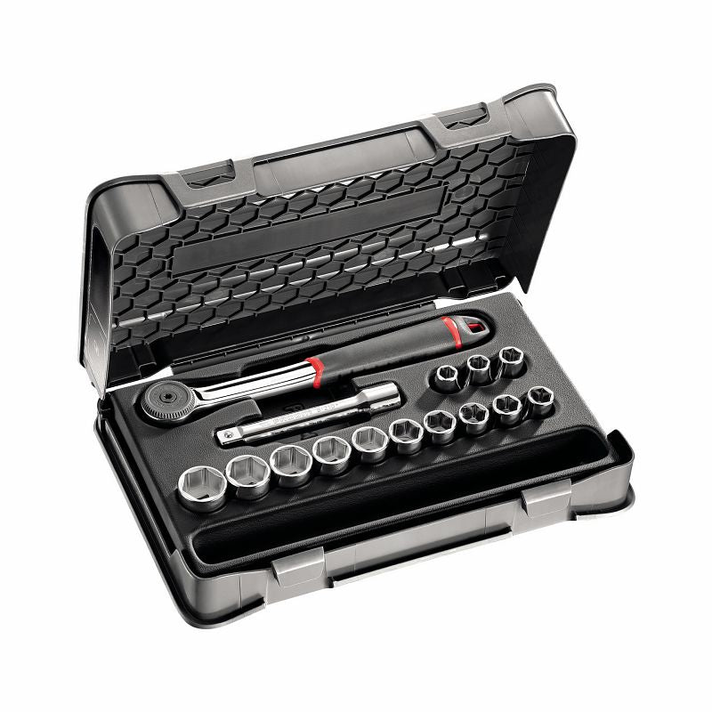 USAG (604 1/2 EA) Surtido con vasos hexagonales en estuche de ABS (15 piezas)