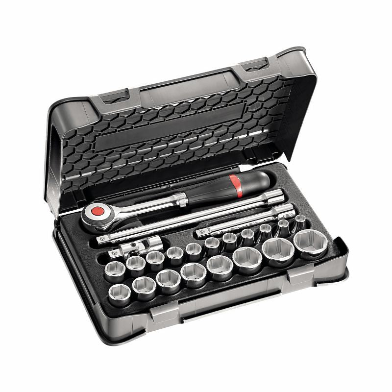 USAG (606 1/2 EAK) Surtido con dados hexagonales en estuche de ABS (23 piezas)