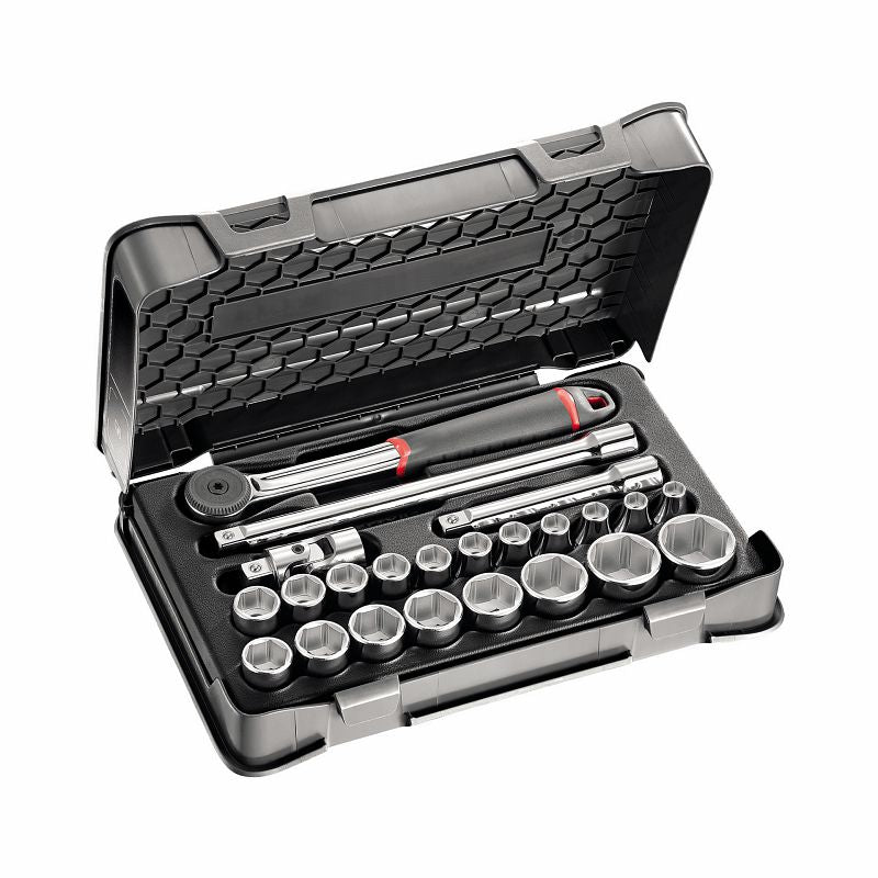 USAG (606 1/2 EA) Surtido con vasos hexagonales en estuche de ABS (23 piezas)