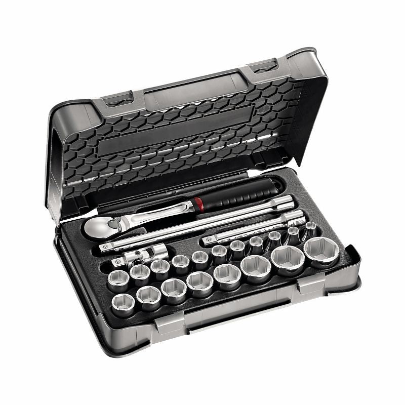 USAG (606 1/2 EB) Surtido con vasos hexagonales en estuche de ABS (23 piezas)