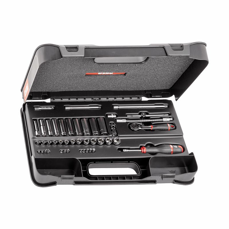 USAG (607 1/4 EA) Sortido com tomadas hexagonais em estojo ABS (44 unidades)