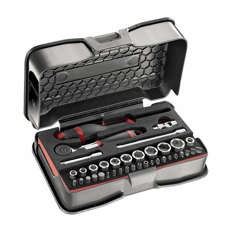 USAG (608 1/4 EA) Surtido con vasos hexagonales en estuche de ABS (37 piezas)
