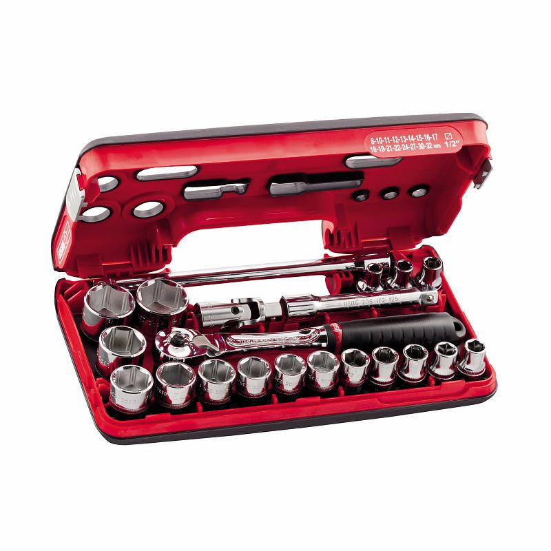 USAG (609 1/2 EBP) Assortment With Hexagonal Sockets In Bimaterial Box (21 Pcs)