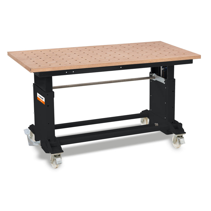 Holzstar (5191502) Work and assembly table with beech multiplex perforated grid plate AMT 500 BL