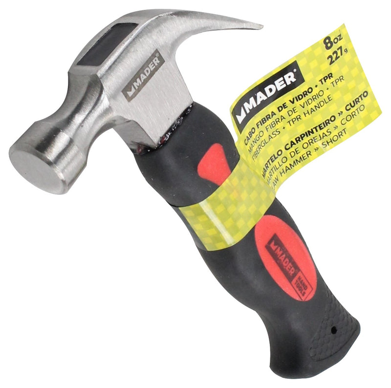 Claw Hammer, Short, 8oz, 227g, TPR - MADER®