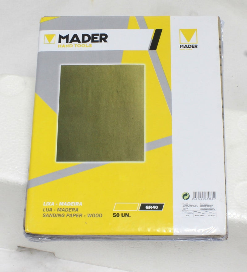 Lixa para Madeira 230x280mm, GR40, 50Un
