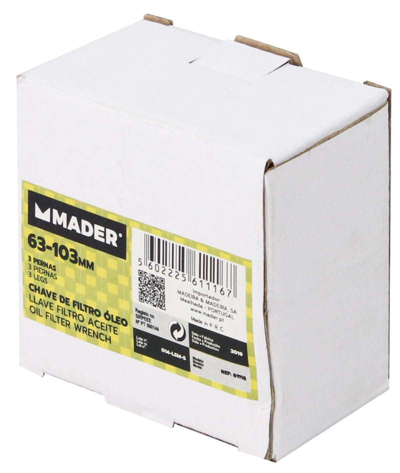 Oil Filter Wrench, 3 Legs, 63-103mm - MADER®