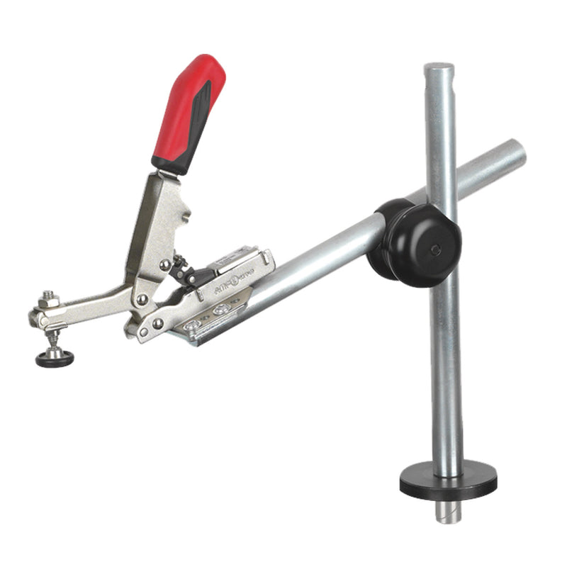 Unicraft (6112016) Abrazadera vertical sobre trípode con perno de sujeción para placa de pruebas Ø 20mm