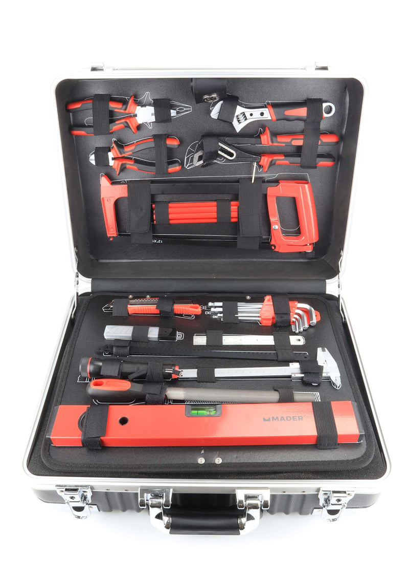 Hand Tool Set, with Trolley, 1/4" - 1/2", 142un, CRV - MADER®