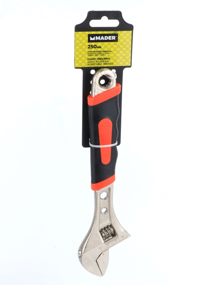 Llave ajustable, mango recubierto, 10" - MADER®