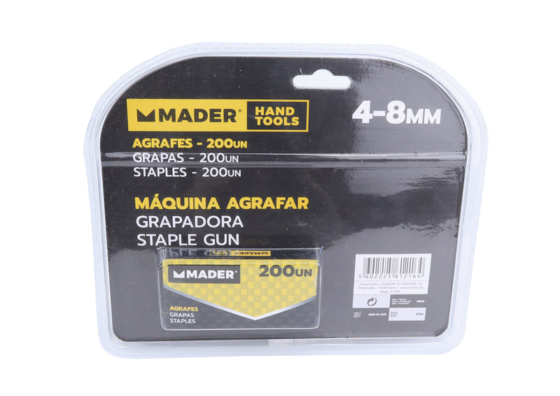 Máquina de Agrafar 4-8mm, 200 Agrafes