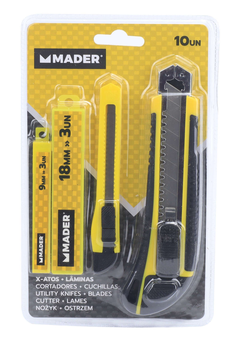Utility Knifes + Blades, 10un - MADER®
