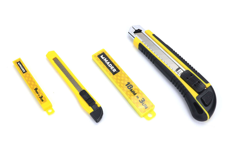 Utility Knifes + Blades, 10un - MADER®