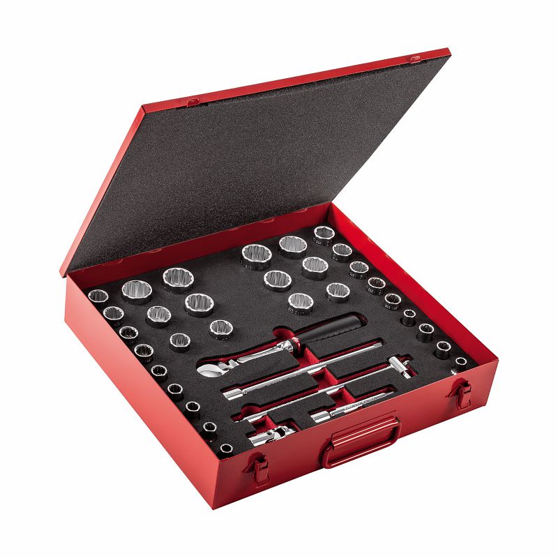 USAG (612 1/2 MPB) Sortido em caixa de chapa de aço com casquilhos bi-hexagonais (35 unidades)