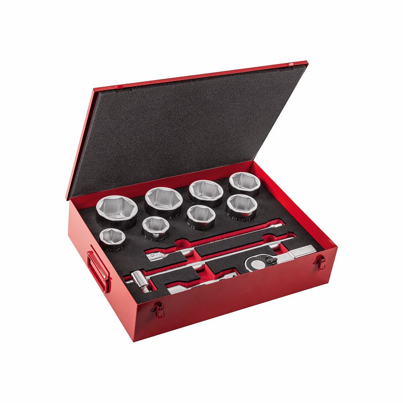 USAG (612 1 ESI) Assortment In Sheet Steel Box With Hexagonal Sockets (12 Pcs.)