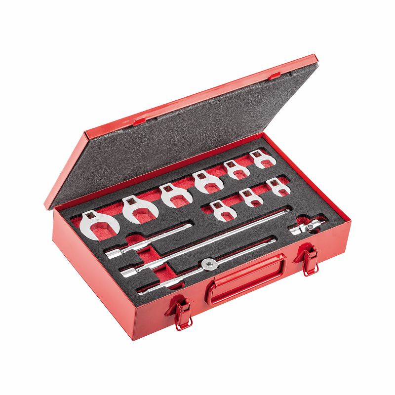 USAG (519 M 612S13) Assortment With Crowfoot Wrenches In Sheet Steel Case (13 Pcs)