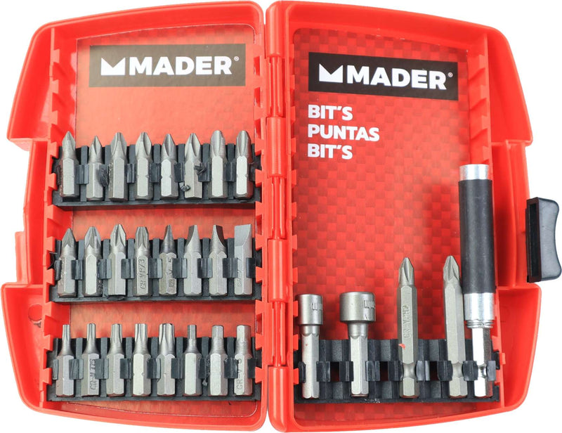 Puntas, 29 unidades, cromo vanadio - MADER®