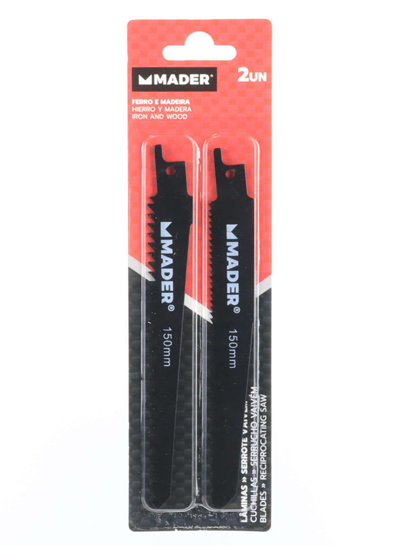 Hojas de sierra de sable, hierro y madera, 150 mm, 2 Un - MADER®