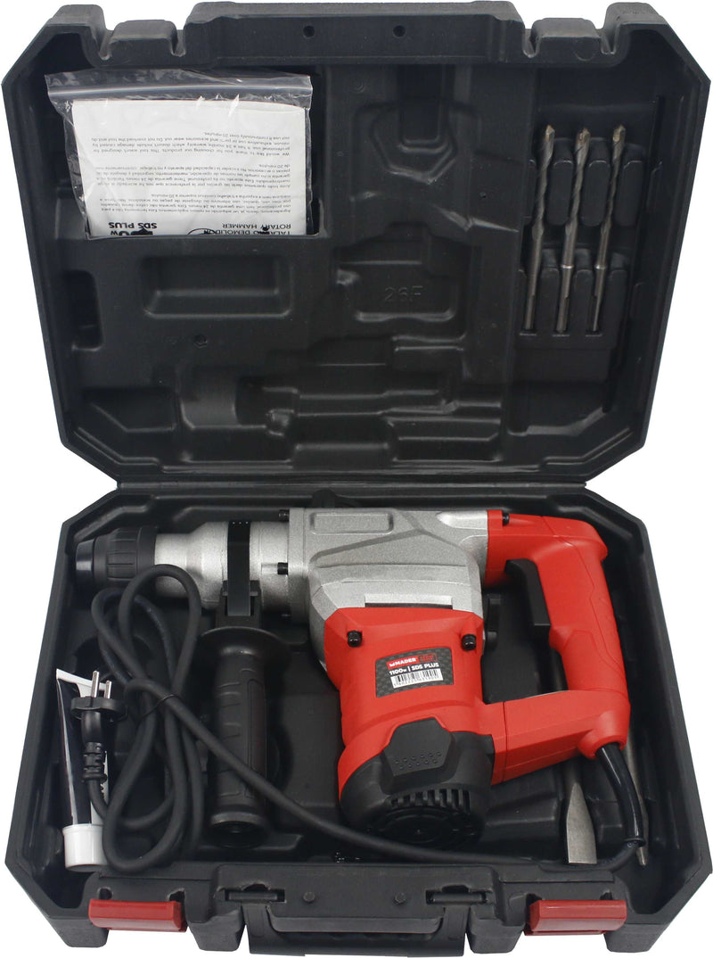 Taladro percutor, 3 funciones, SDS Plus, 1100W - MADER®