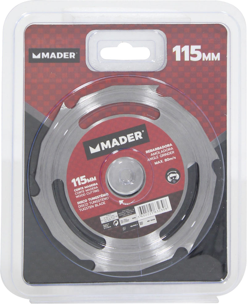 Disco Tungsténio Corte Madeira, para Rebarbadora, 115mm