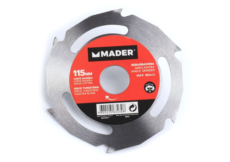 Disco Tungsténio Corte Madeira, para Rebarbadora, 115mm