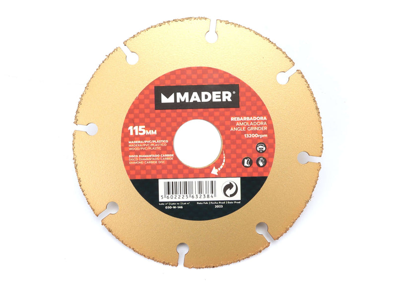 Hoja de carburo de diamante, 115 mm - MADER®