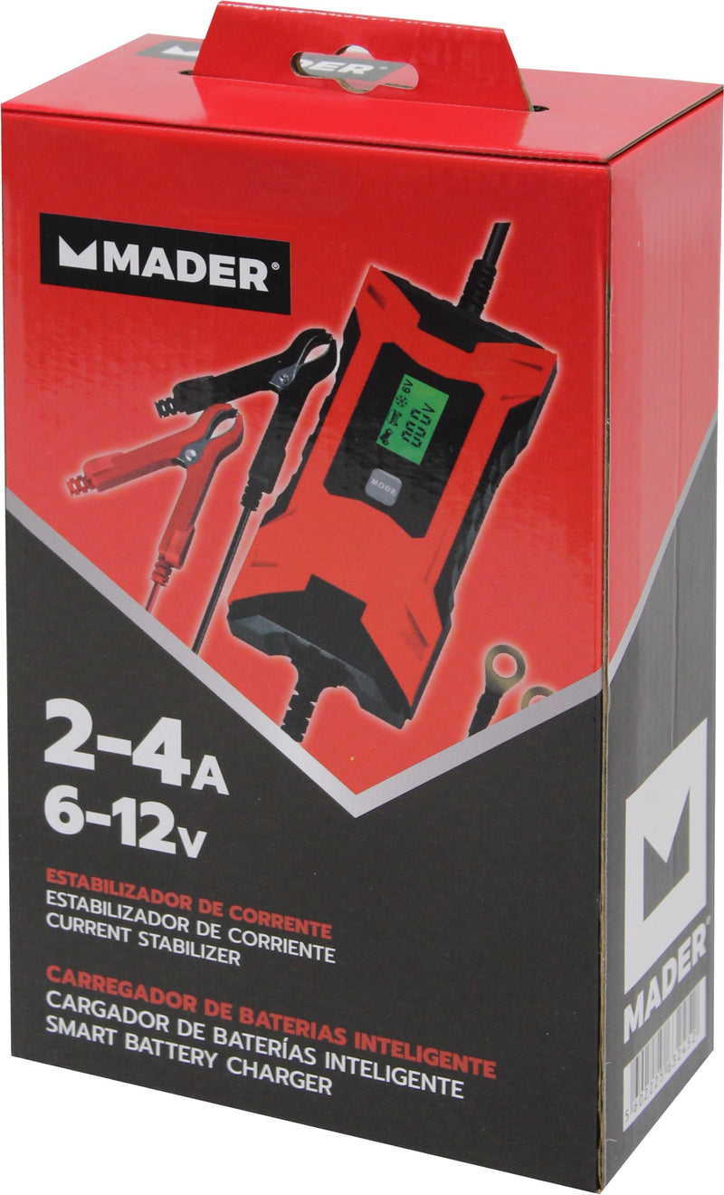 Carregador de Baterias Inteligente, 2A-4A, 6-12V