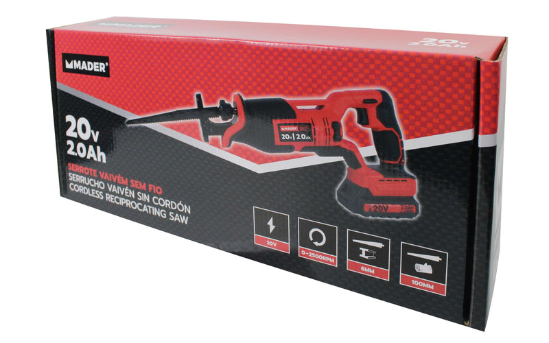 Serrote Vaivém Bateria, 20V - 2.0Ah
