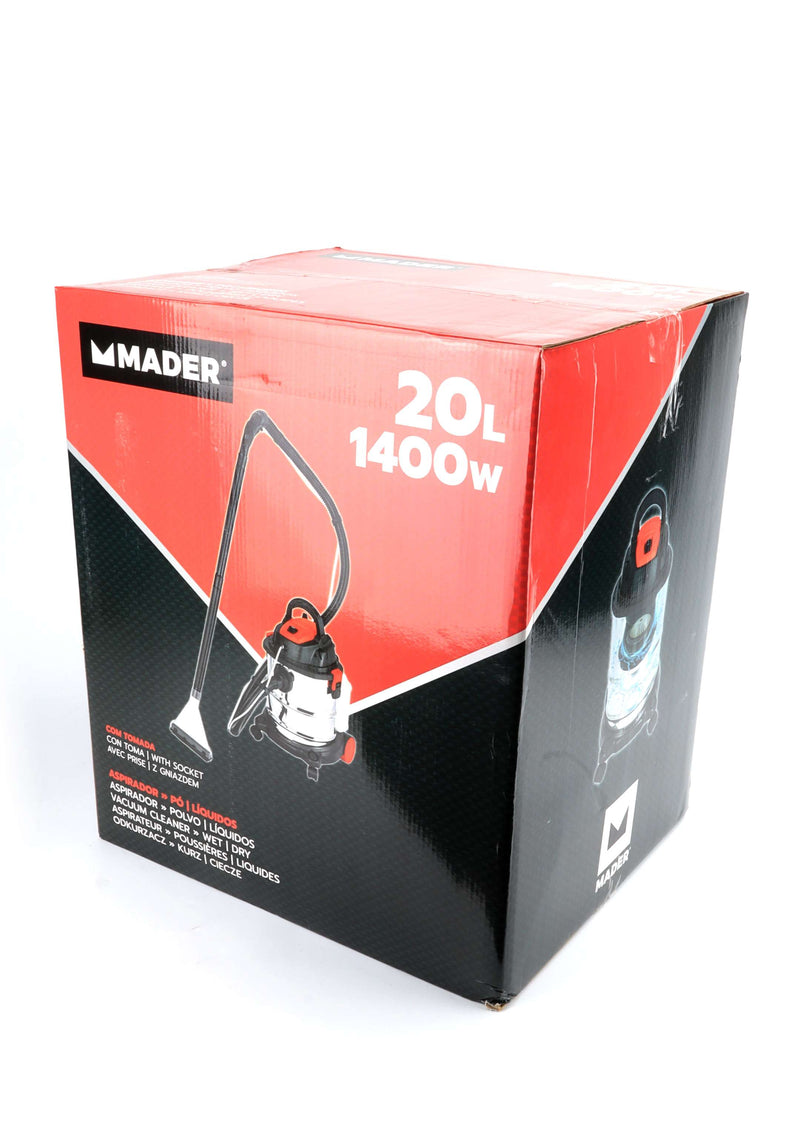 Vacuum Cleaner Wet / Dry, 20L, 1400W, Carpets, with Blower  - MADER®
