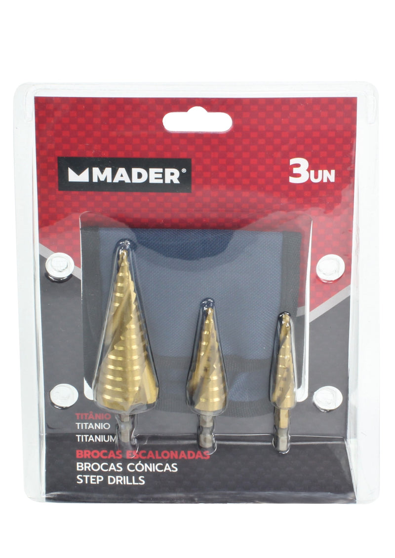 Broca escalonada de titanio para metales, 3 un - MADER®