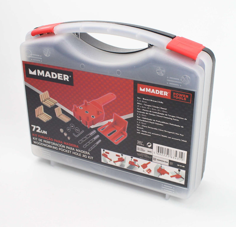 Kit de plantilla para agujeros de bolsillo para carpintería, 72 unidades - MADER®