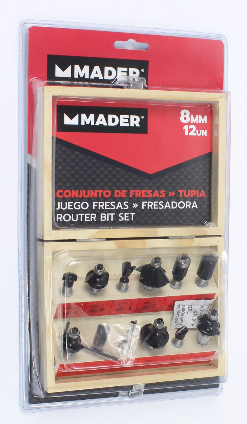 Fresas para Tupia, 12un, 8mm
