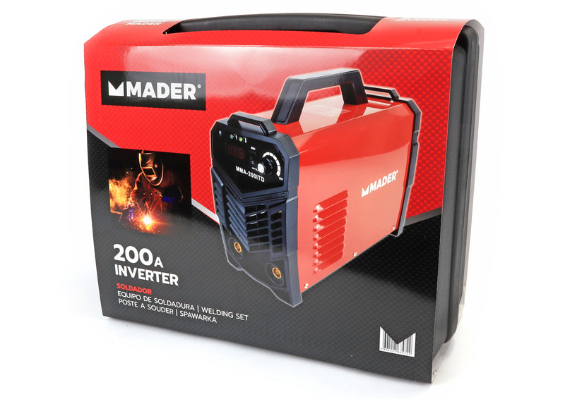 Máquina de soldadura inverter, 200A - MADER®