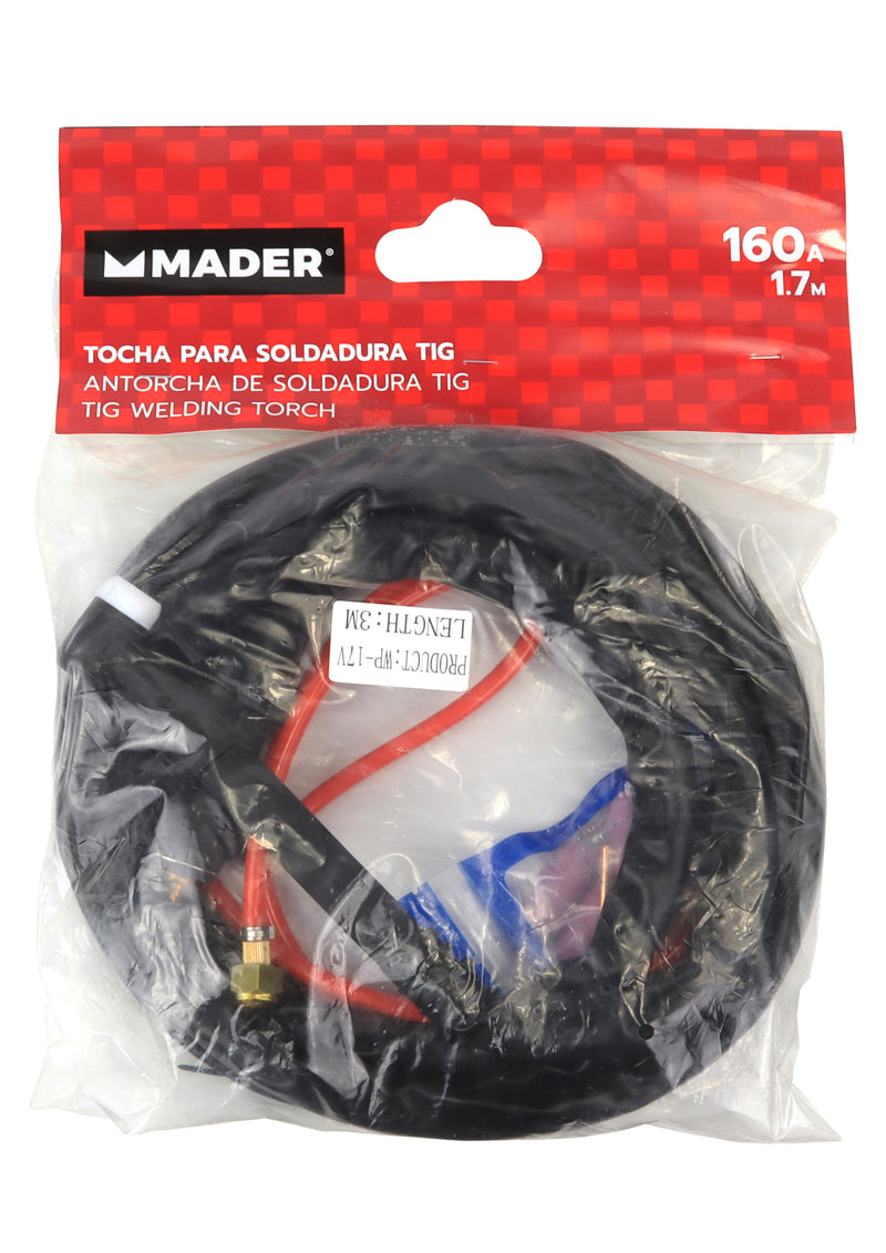 Tocha para Soldadura TIG 160A, 1.7m