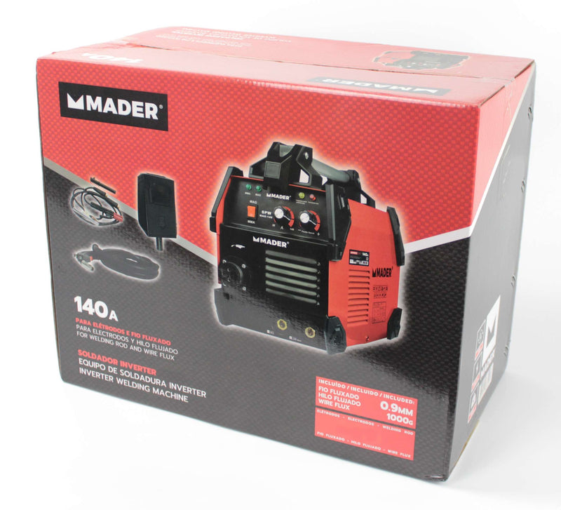 Soldadora Inverter, Antiadherente, 3 en 1, 140 A - MADER®