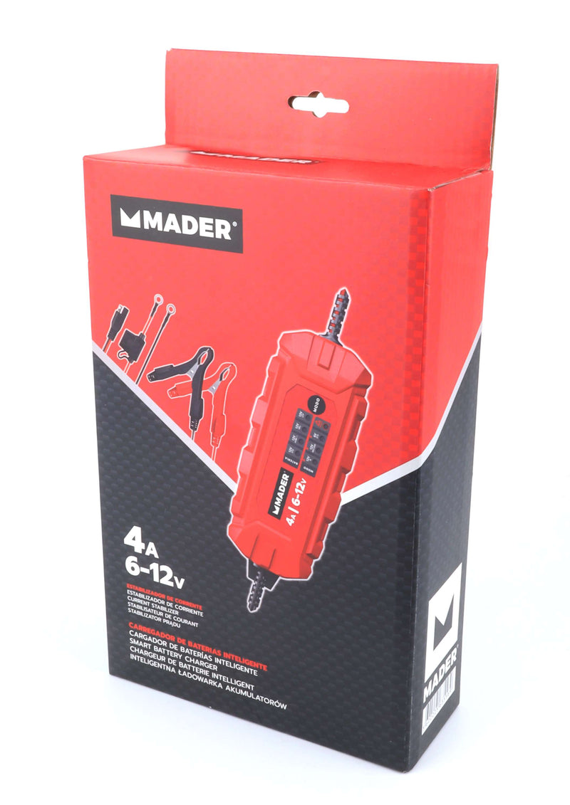 Carregador de Baterias Inteligente, 4A, 6-12V