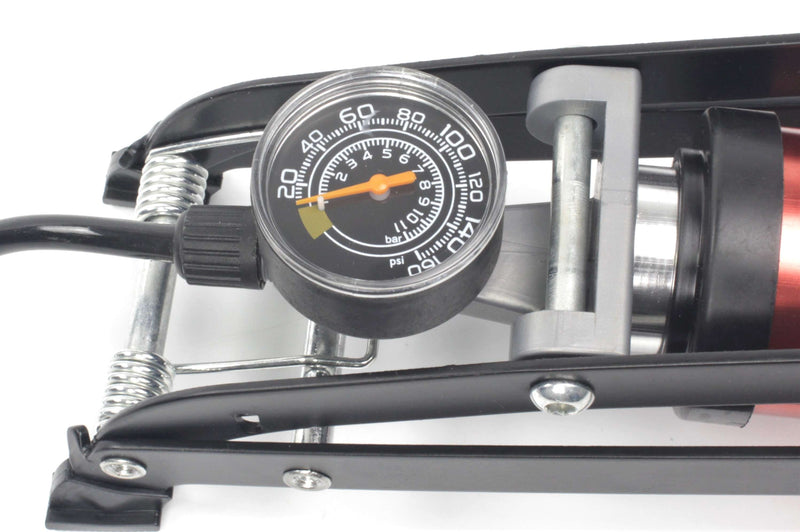 Bomba de Pé com Manómetro, 130PSI