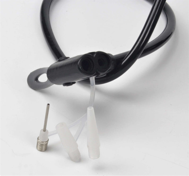 Bomba de Pé com Manómetro, 130PSI, Dupla