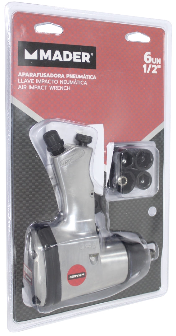 Llave de impacto neumática, 1/2", 6un - MADER®