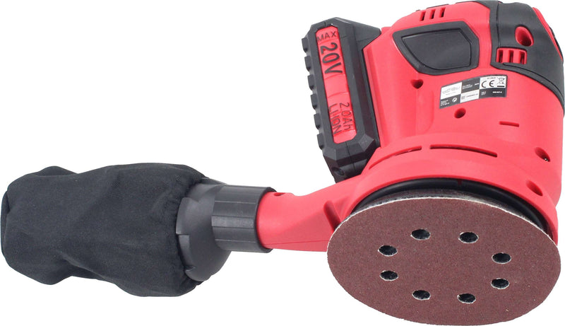 Battery Sander, 20V, 2AH, 125mm, Rotating - MADER®