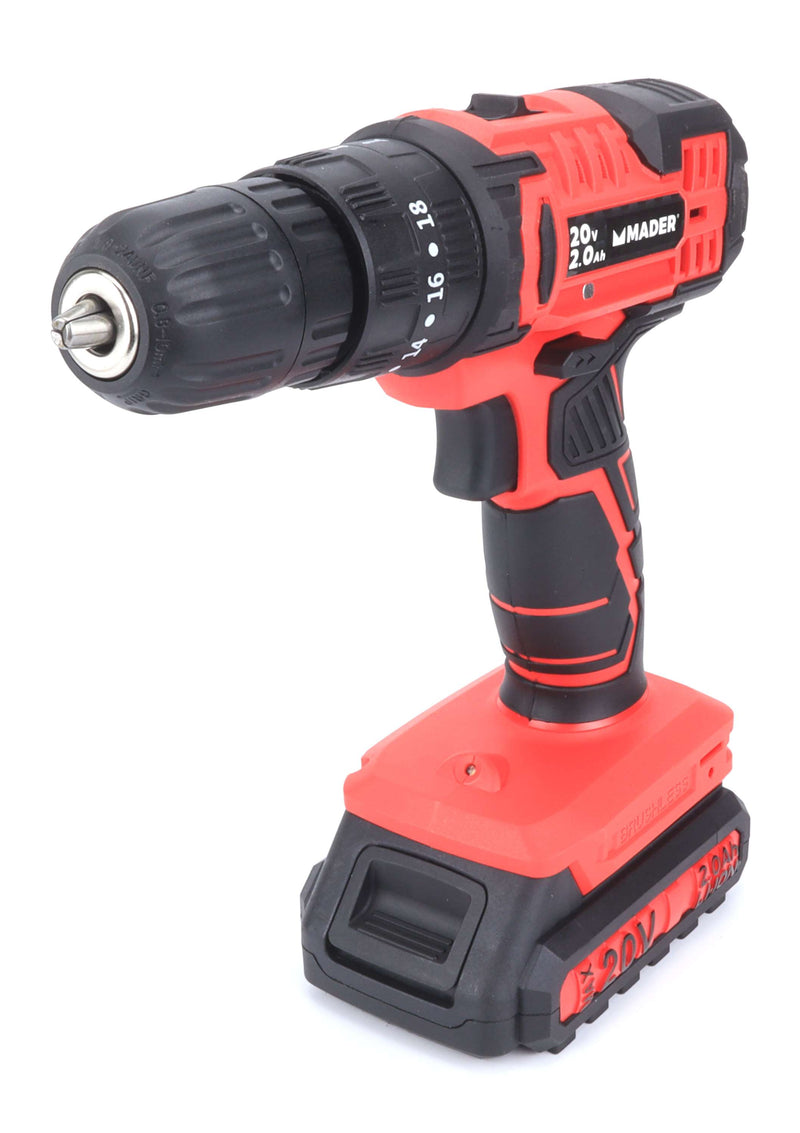 Taladro de impacto a batería, 20 V, 2 Ah, 10 mm - MADER®