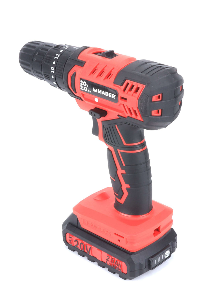 Taladro de impacto a batería, 20 V, 2 Ah, 10 mm - MADER®