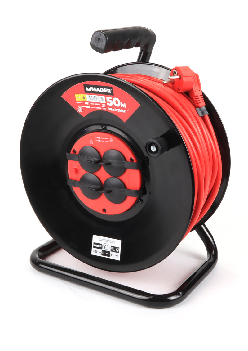 Electrical Extension, Metalic Reel, 50m, 3G x 2,5mm² - MADER®