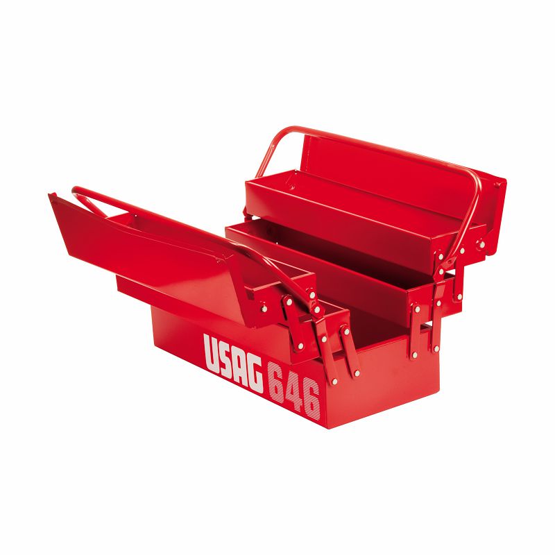 Caja de herramientas voladiza USAG (646/5V), cinco compartimentos (vacía)