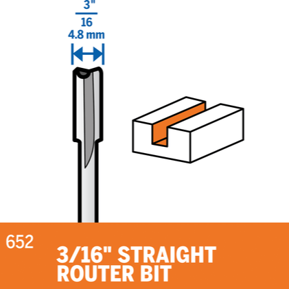 Dremel (652) Straight Router - 4.8mm