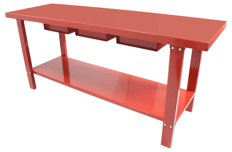 Banco de trabajo de metal, 200x64cm, 3D - MADER®