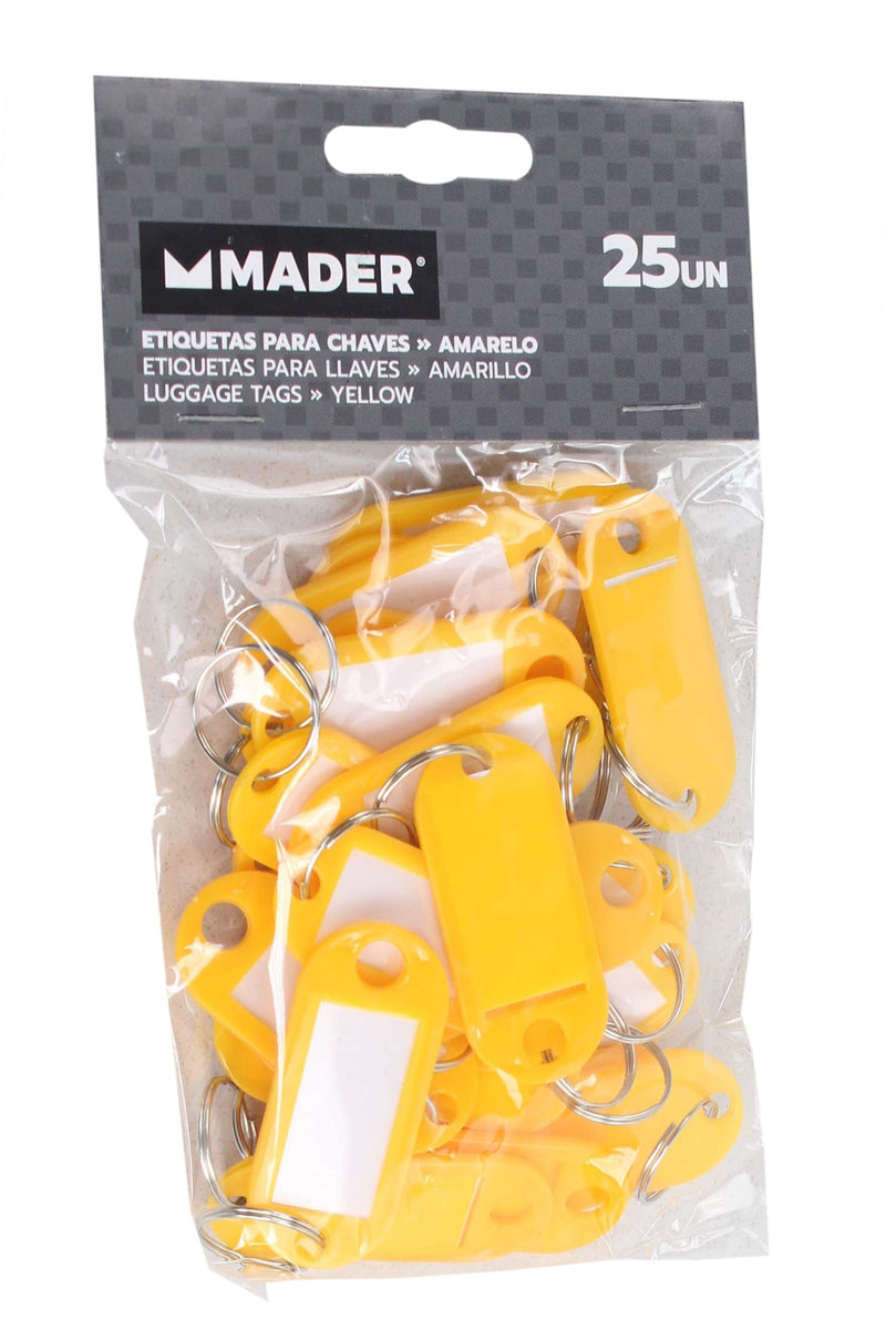 Etiquetas para equipaje, amarillas, 25 unidades - MADER®