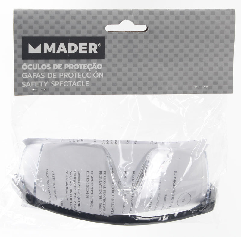Safety Goggles, Adjustable Frame  and Clear Lens - MADER®