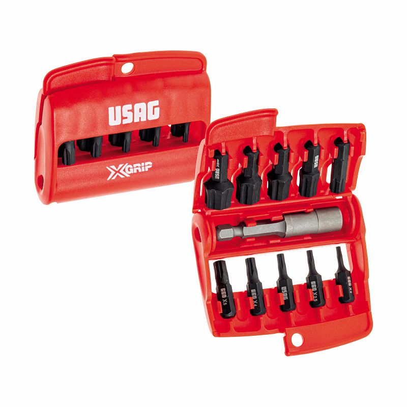 USAG (660 X/S11) Juego de Puntas con Perfil Hexagonal Especial X-Grip (11 Piezas)