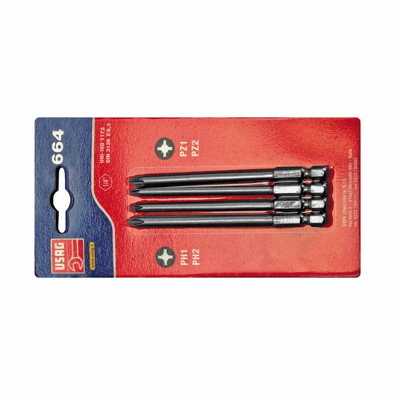 USAG (664 S4/100) Sortido em blister - 1/4" (4 unidades)